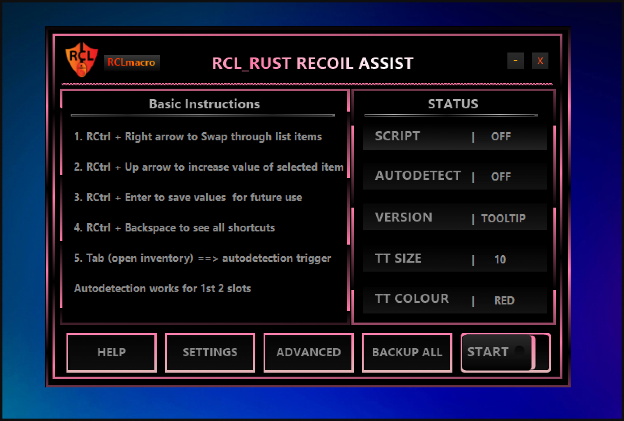 Rust no recoil script new patterns rclmacro engine